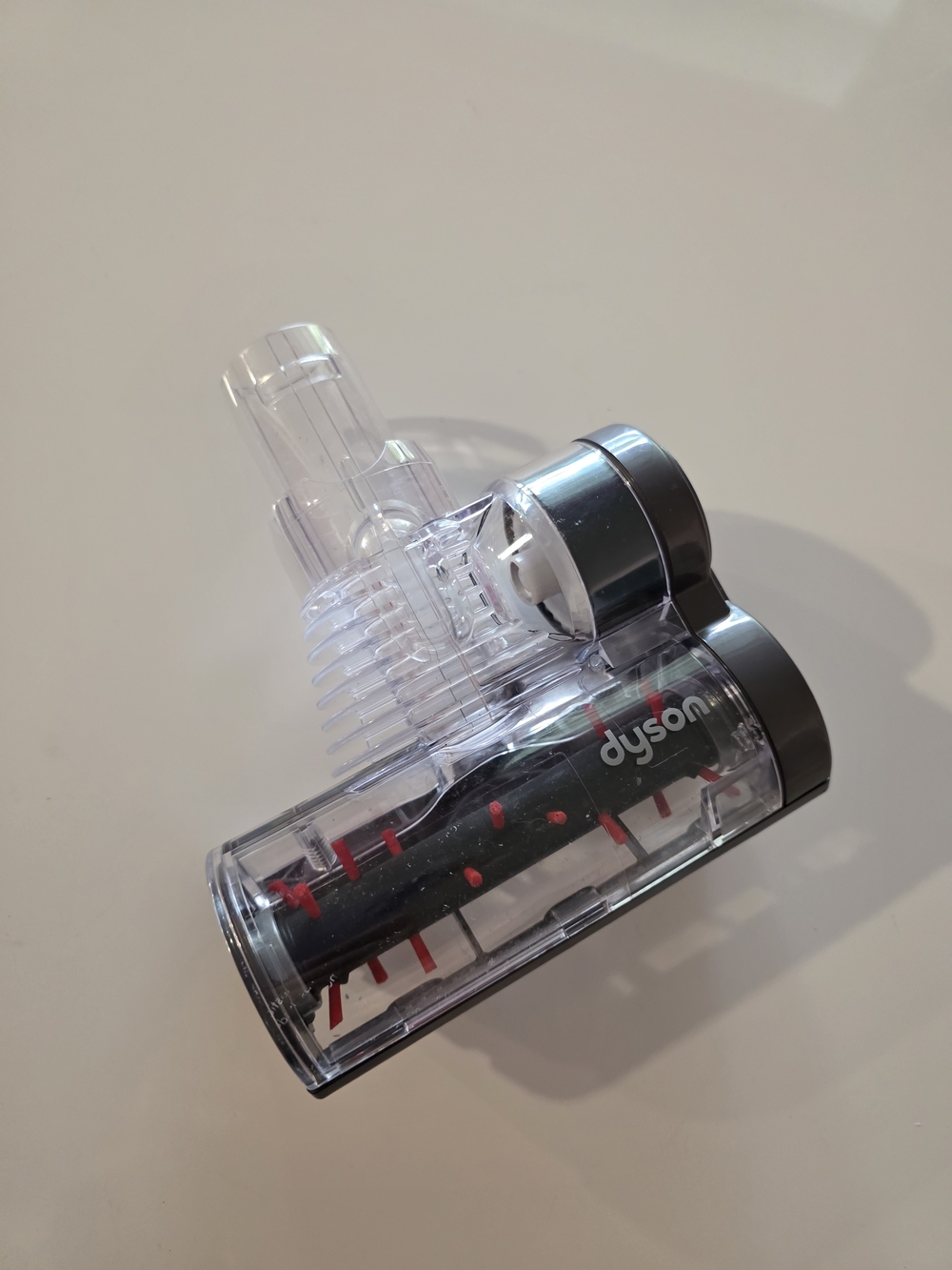 Dyson Mini Motorized Brush Head - Clear with Black & Red